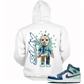 1 Mid Mystic Navy Mint Foam Hoodie Slay