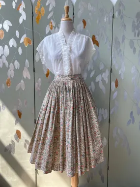 1950s Middle Eastern Novelty Print Full Skirt, XS