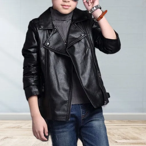 4-5years Boys Leather Jacket 65923