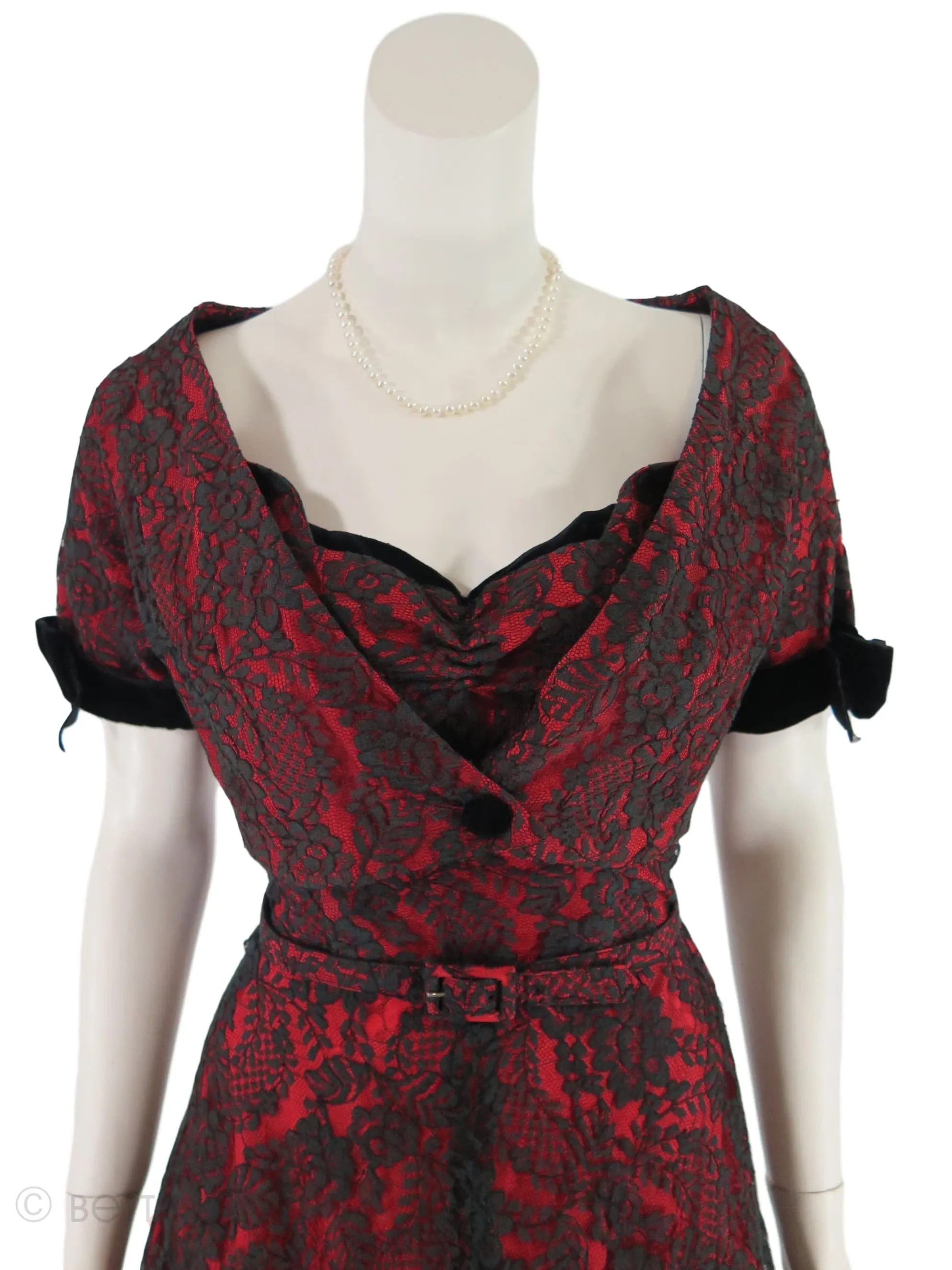 40s/50s Strapless Dress & Bolero Set - sm