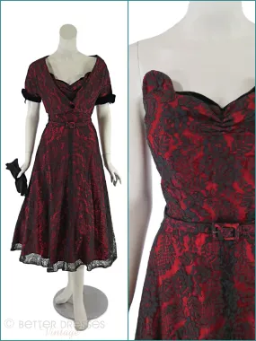 40s/50s Strapless Dress & Bolero Set - sm