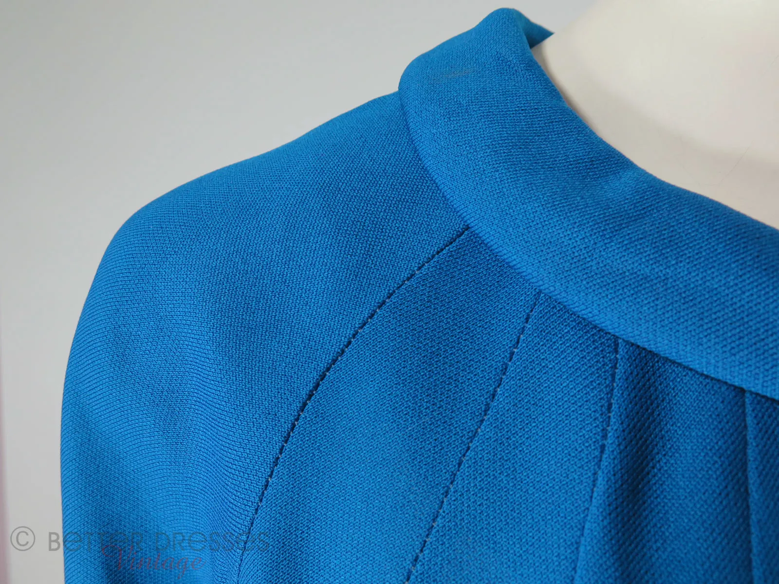 50s/60s Blue Top & Skirt Set | Vintage Skirt Suit - sm, med