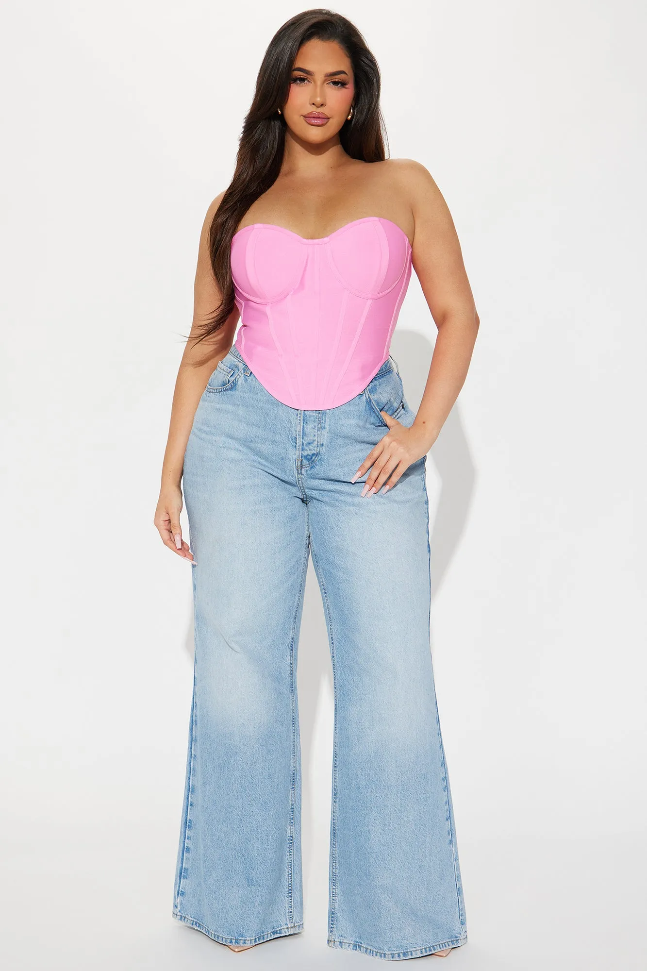 Amara Bandage Corset Top - Pink