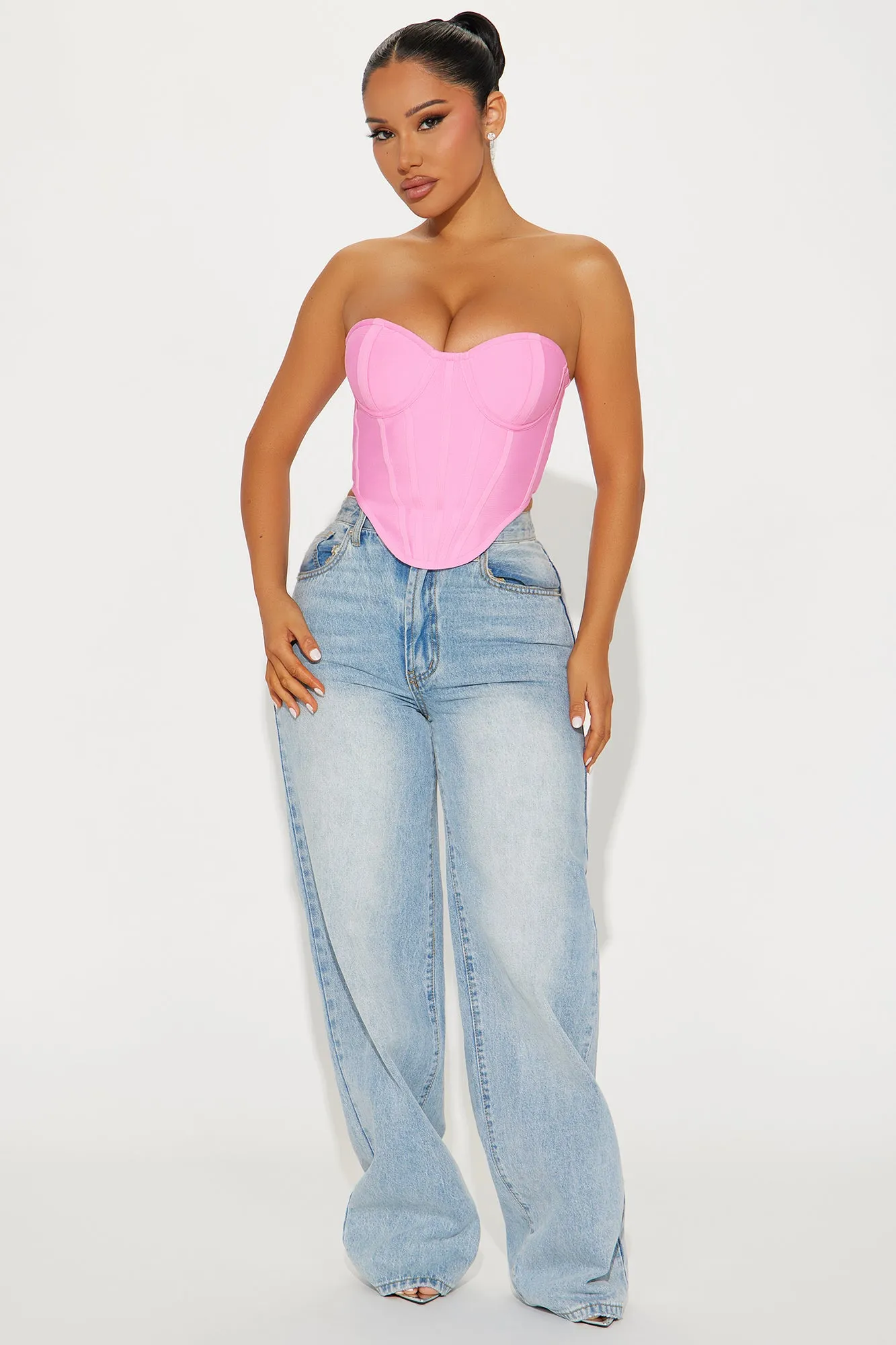 Amara Bandage Corset Top - Pink