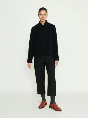 Angora Wool Jacket in Black