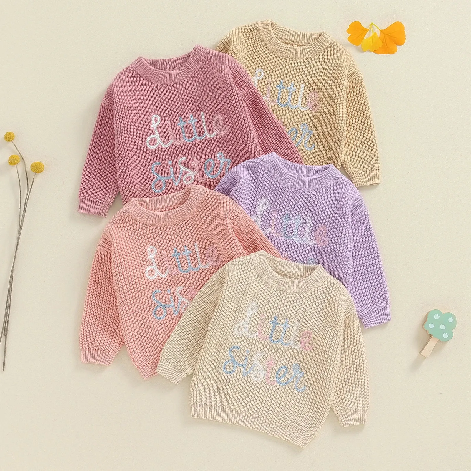 Baby Girls Deluxe Sweater - LITTLE SISTER