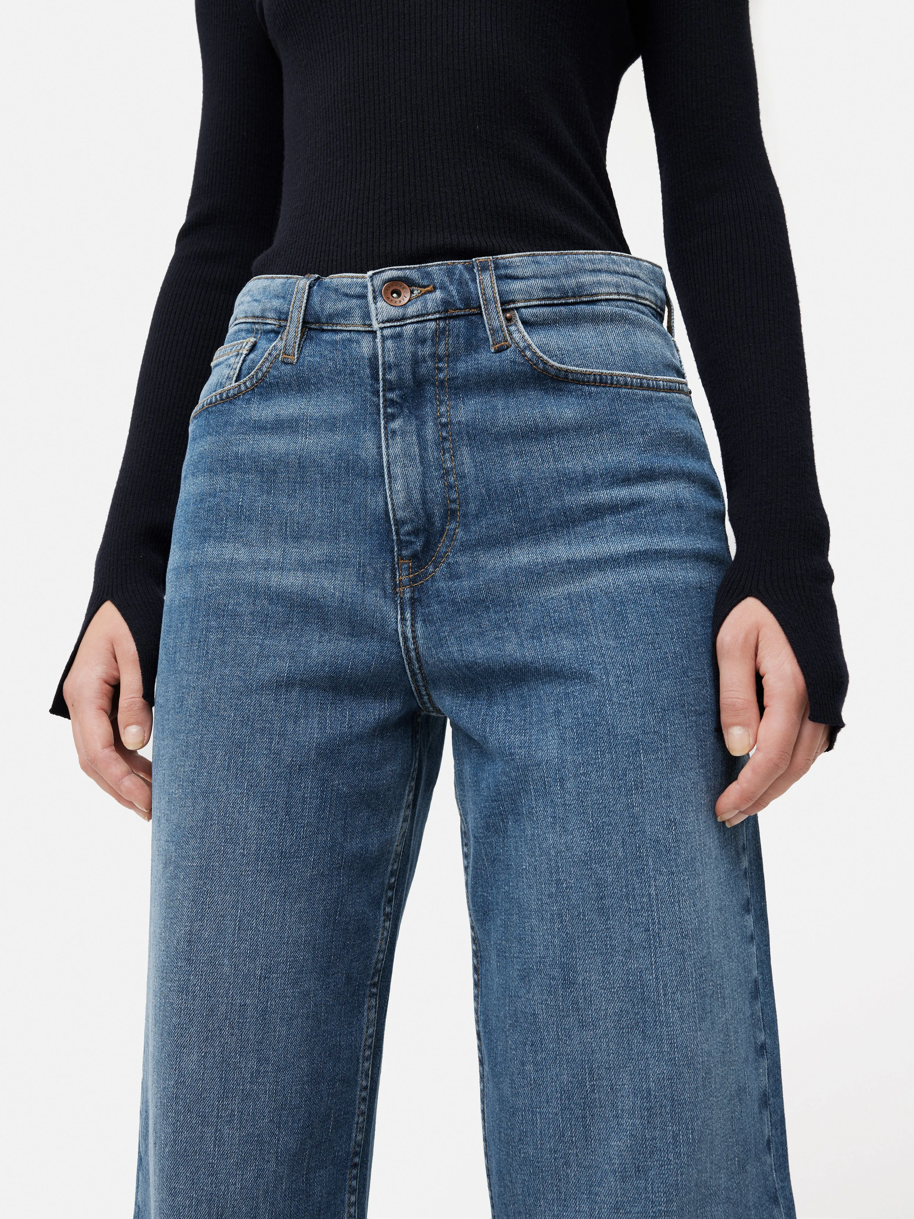 Balfour Long Wide Leg Jean | Vintage Mid Blue