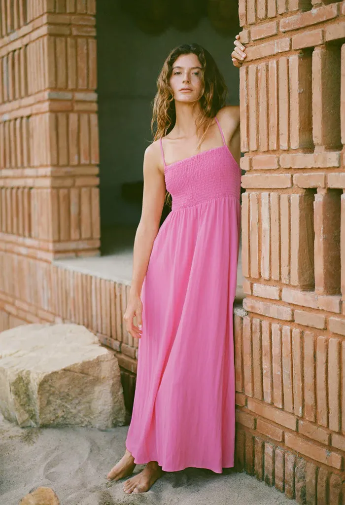 Beachside Midi Dress-Heartbreaker Pink