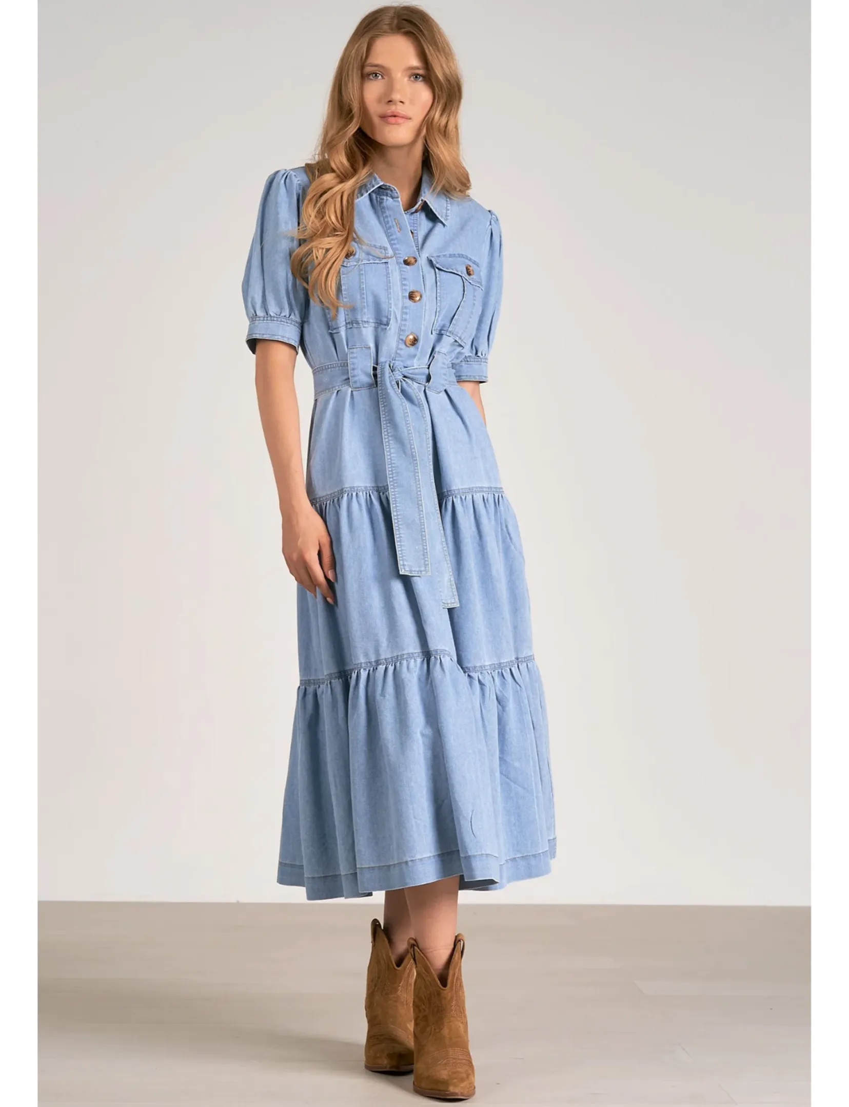 Belle Denim Maxi, Denim