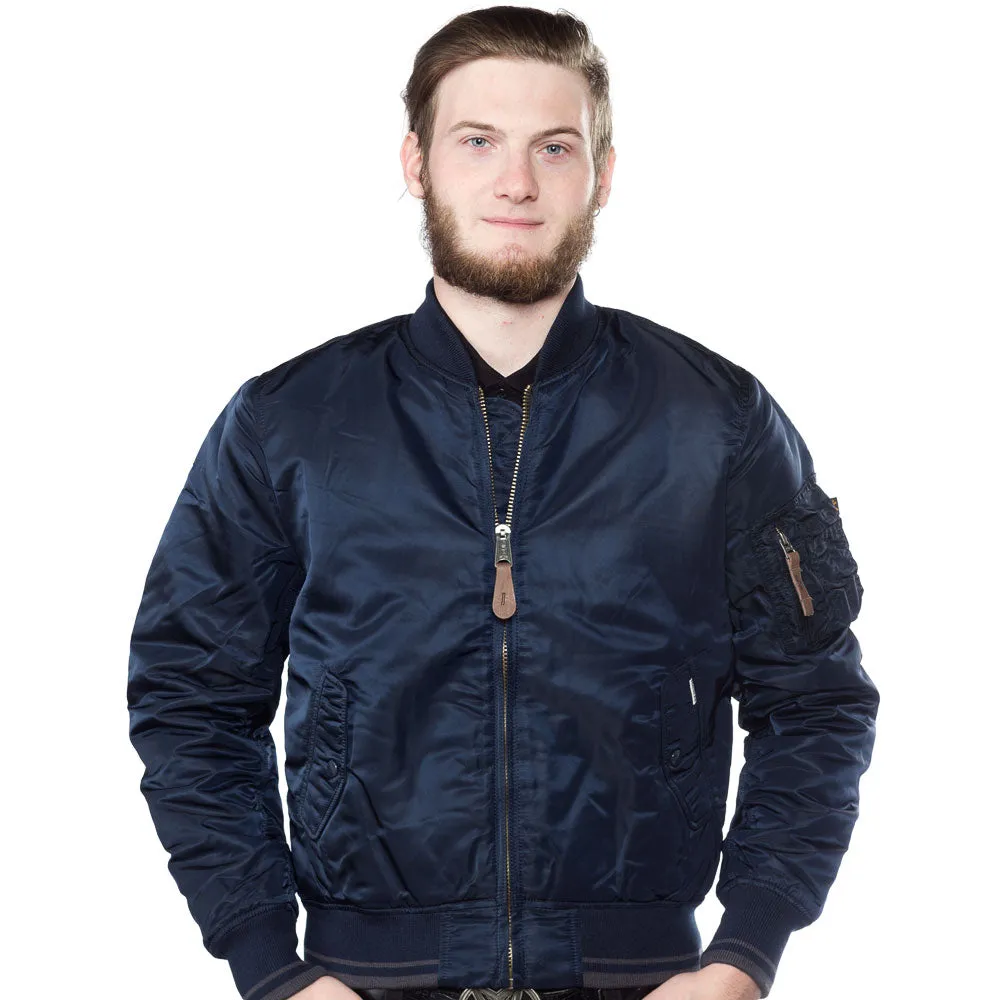 BEN SHERMAN ALPHA MA-1 FLIGHT JACKET NAVY