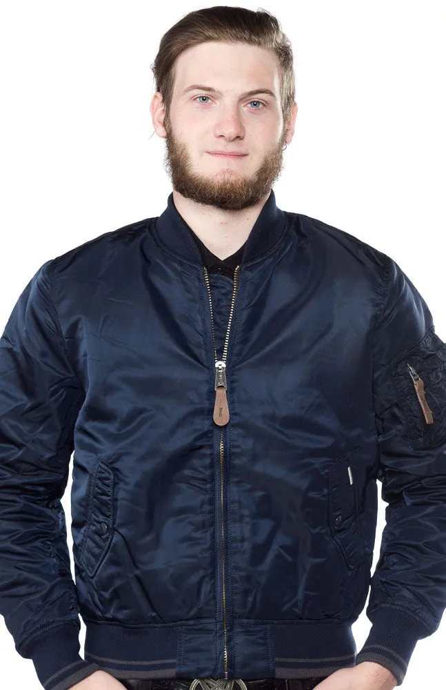 BEN SHERMAN ALPHA MA-1 FLIGHT JACKET NAVY