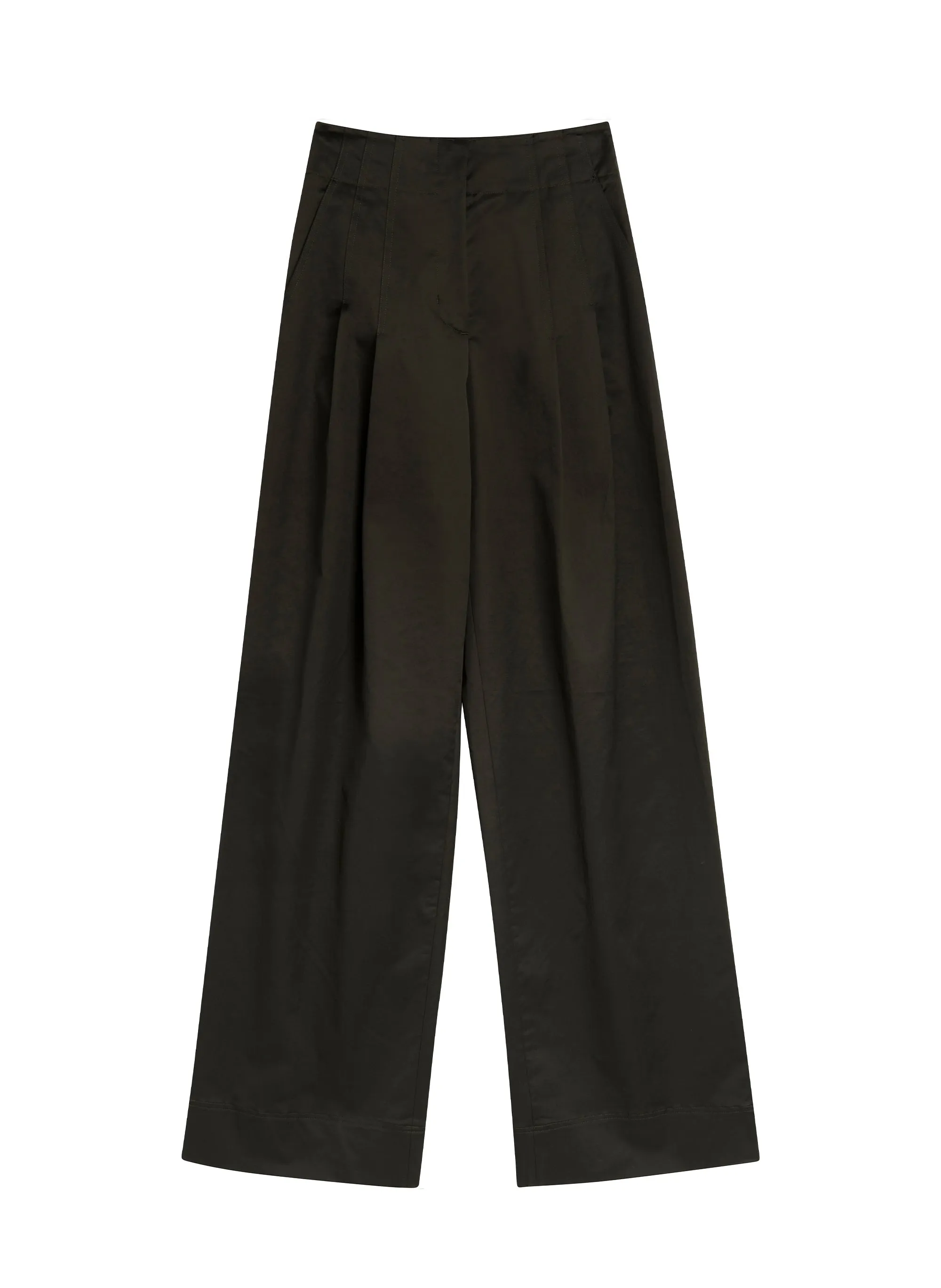 Bennett Sateen Wide-Leg Pant