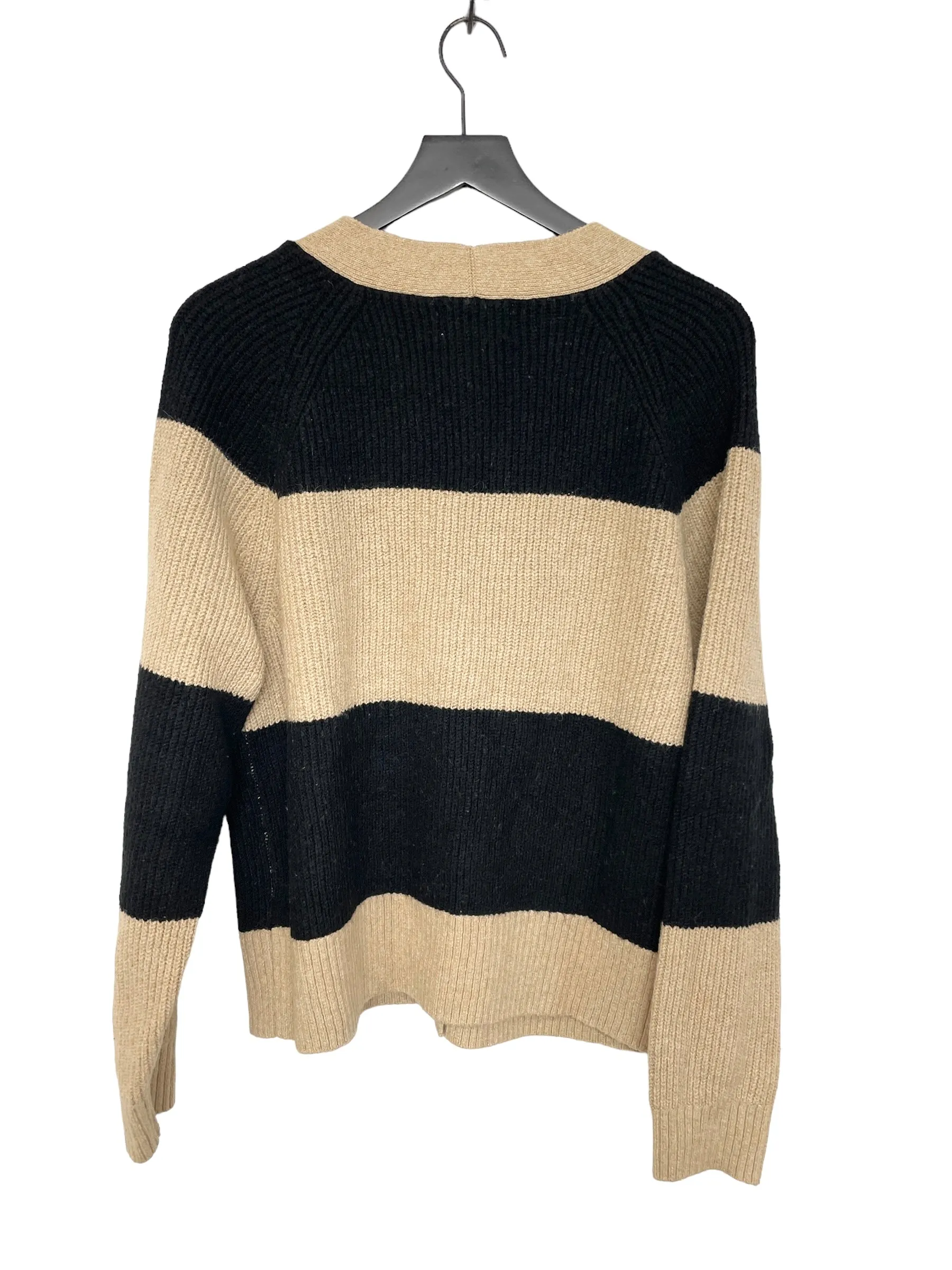 Black Tan Sweater Cardigan Old Navy O, Size L