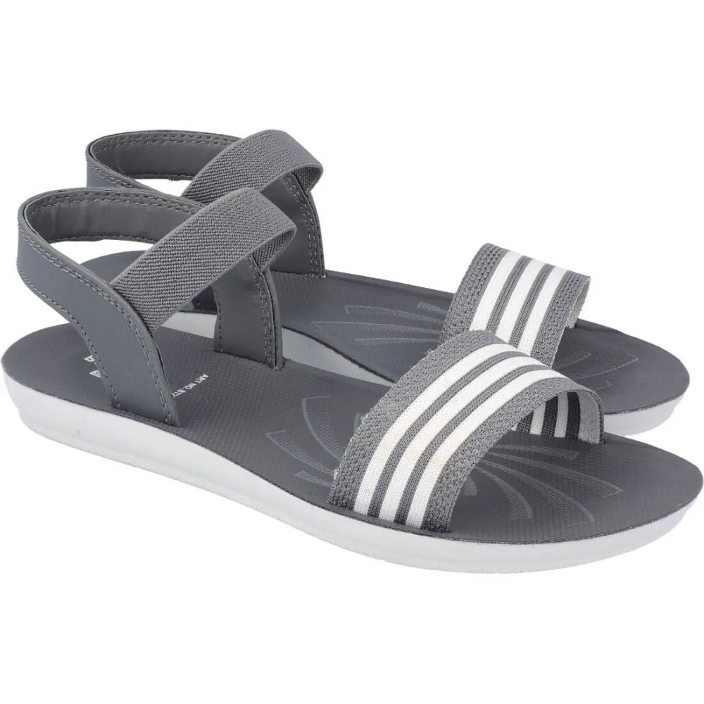 Blue Tyga Girls Ankle Strap Flat Sandals  - BT2702 Grey