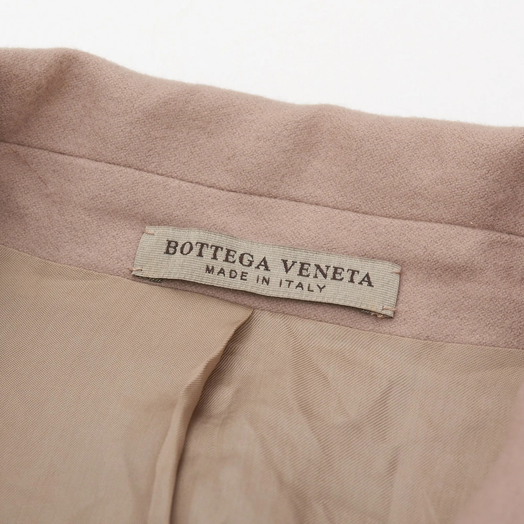 BOTTEGA VENETA Tan Cashmere Flight Bomber Jacket EU 50 US M