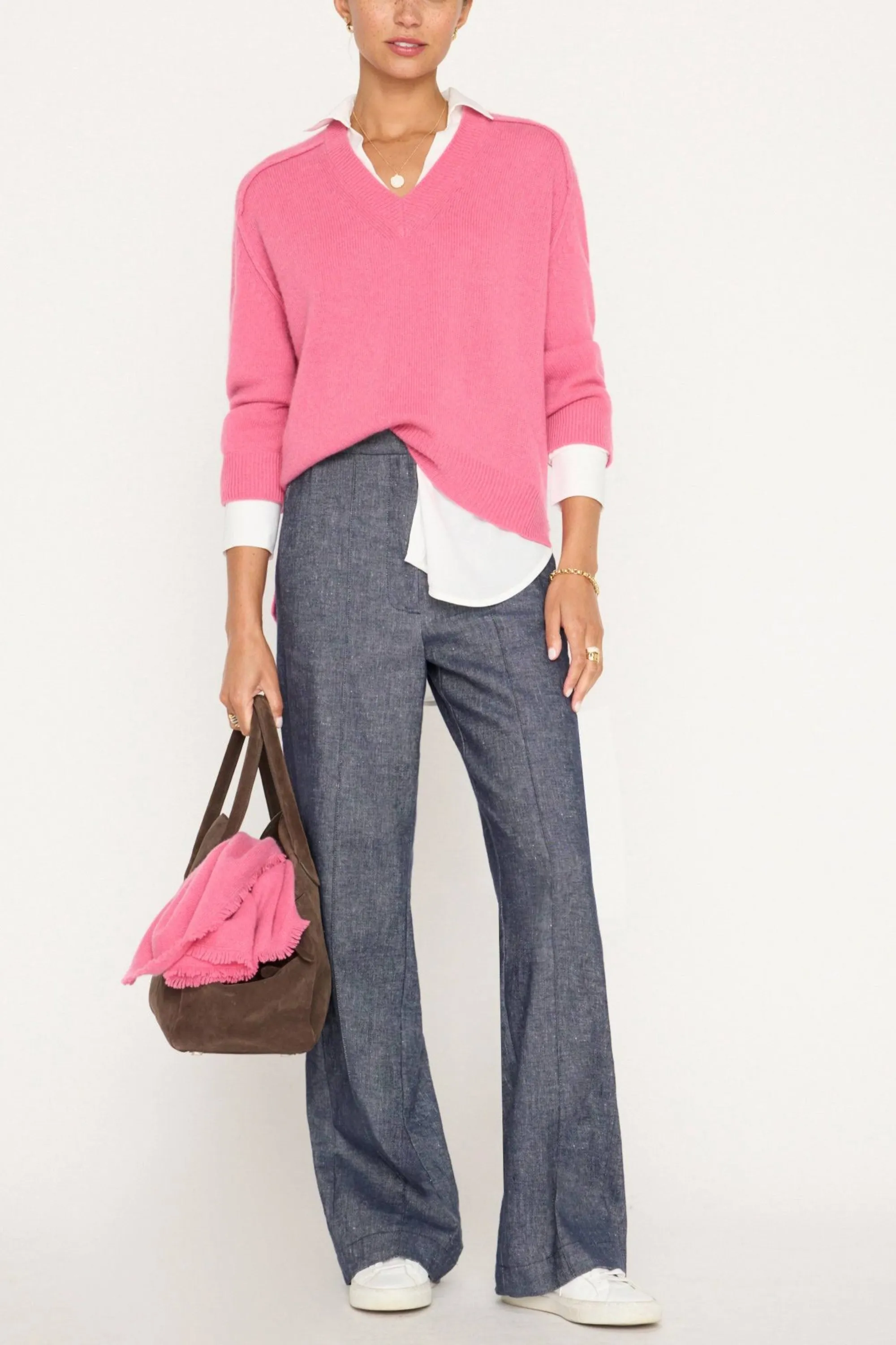 Brochu Walker Vneck Layered Pullover