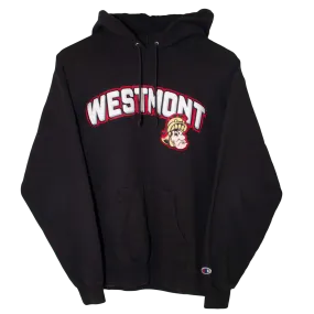 Champion Vintage Embroidered Westmont Big Logo Hoodie Black (S)