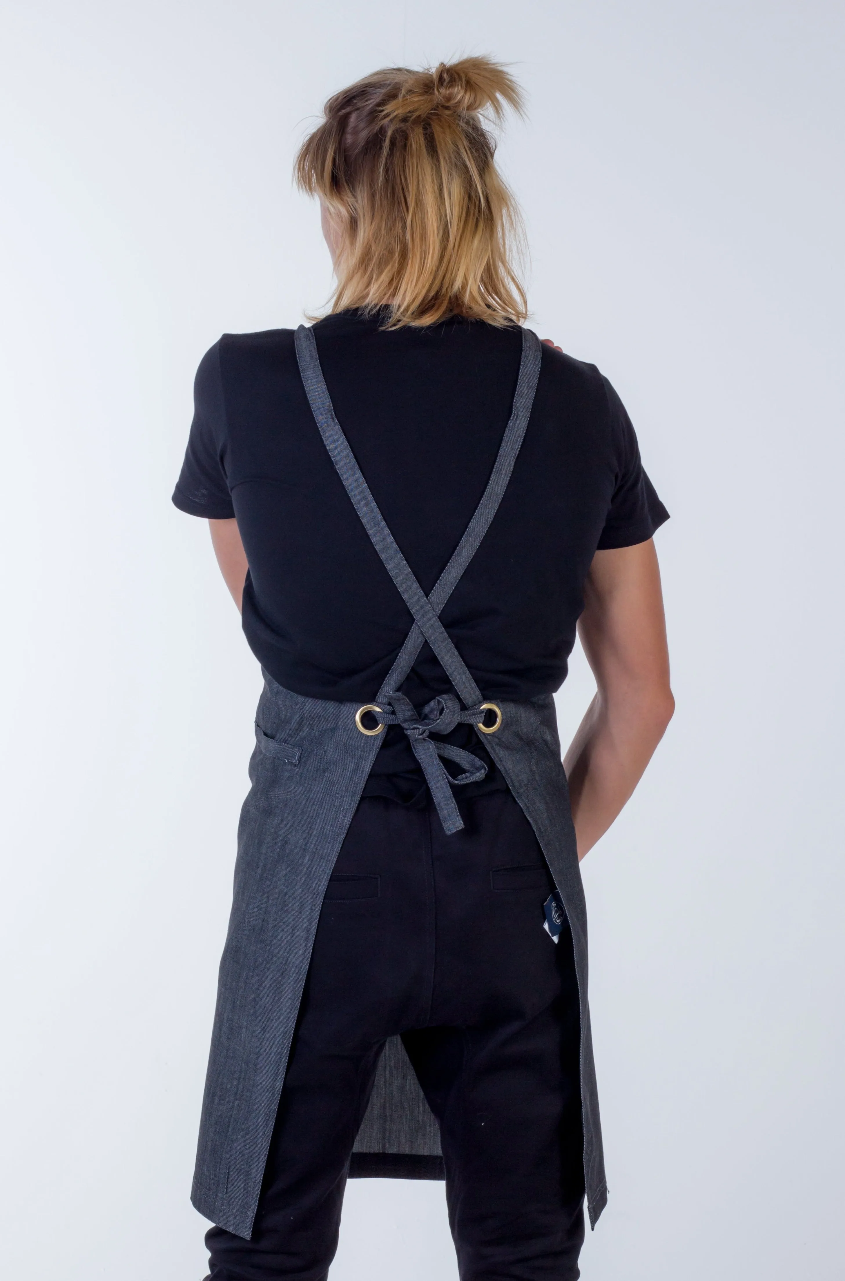 Charcoal grey denim apron fitzroy