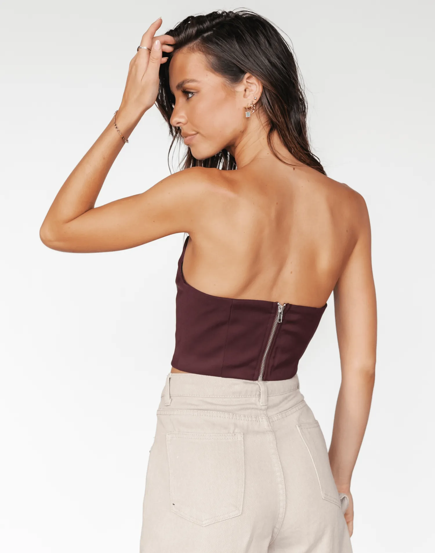 Close To You Corset Top (Wine)