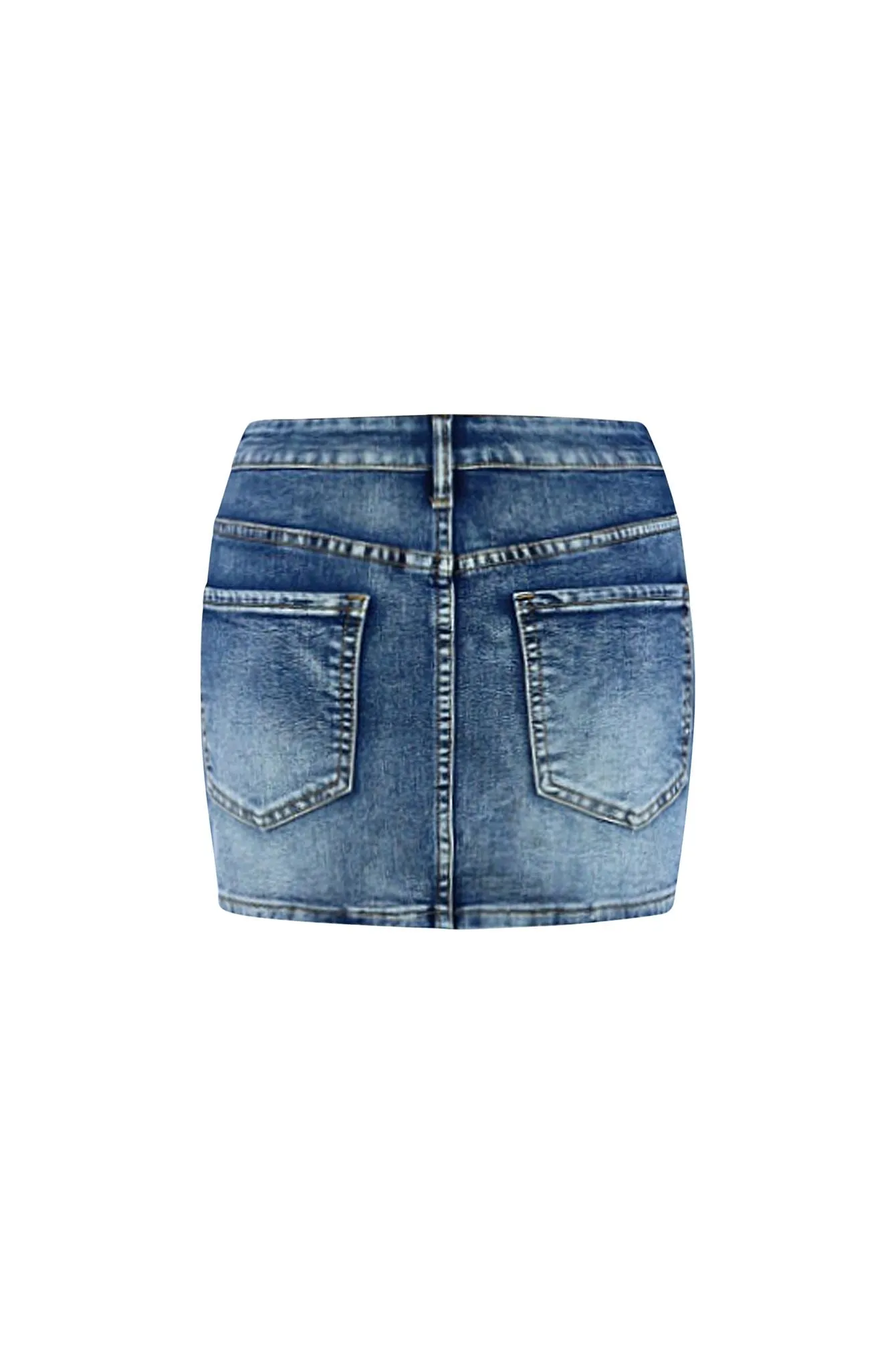 Cross Your Mind Denim Mini Skirt