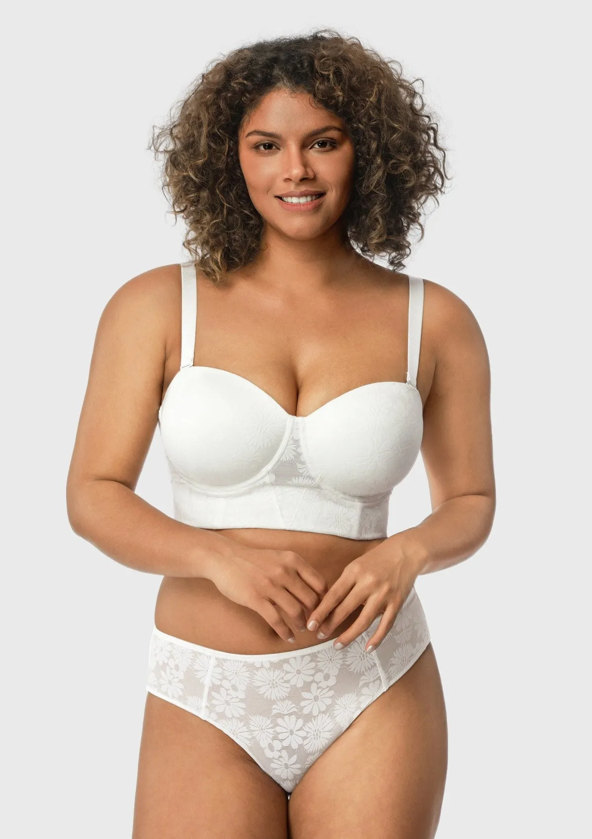 Daisy Strapless Longline Full Coverage Underwire Bra