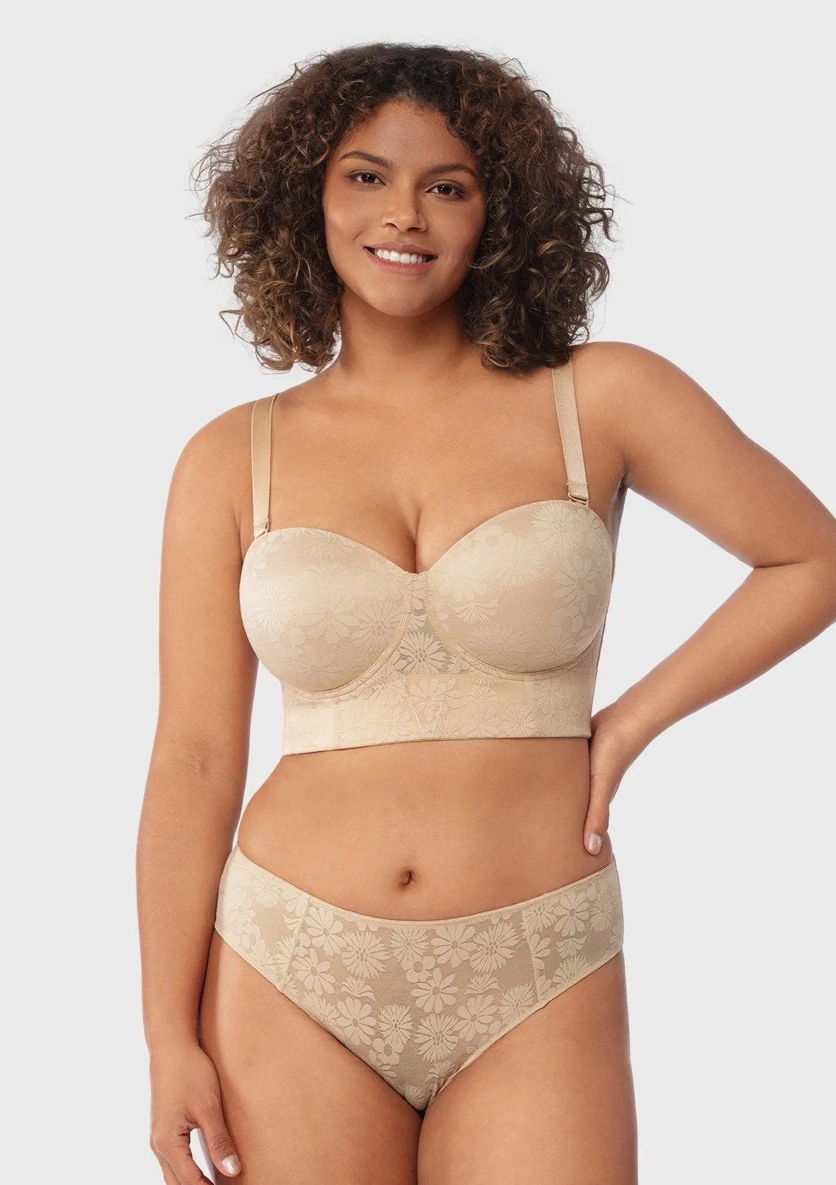 Daisy Strapless Longline Full Coverage Underwire Bra