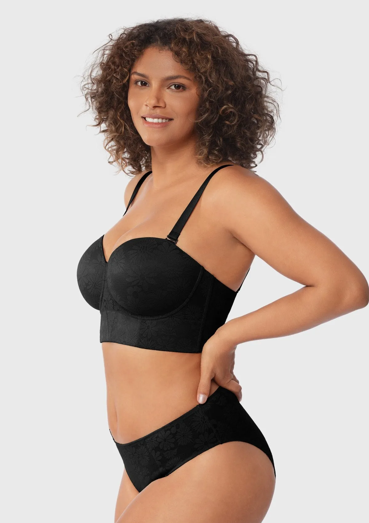 Daisy Strapless Longline Full Coverage Underwire Bra