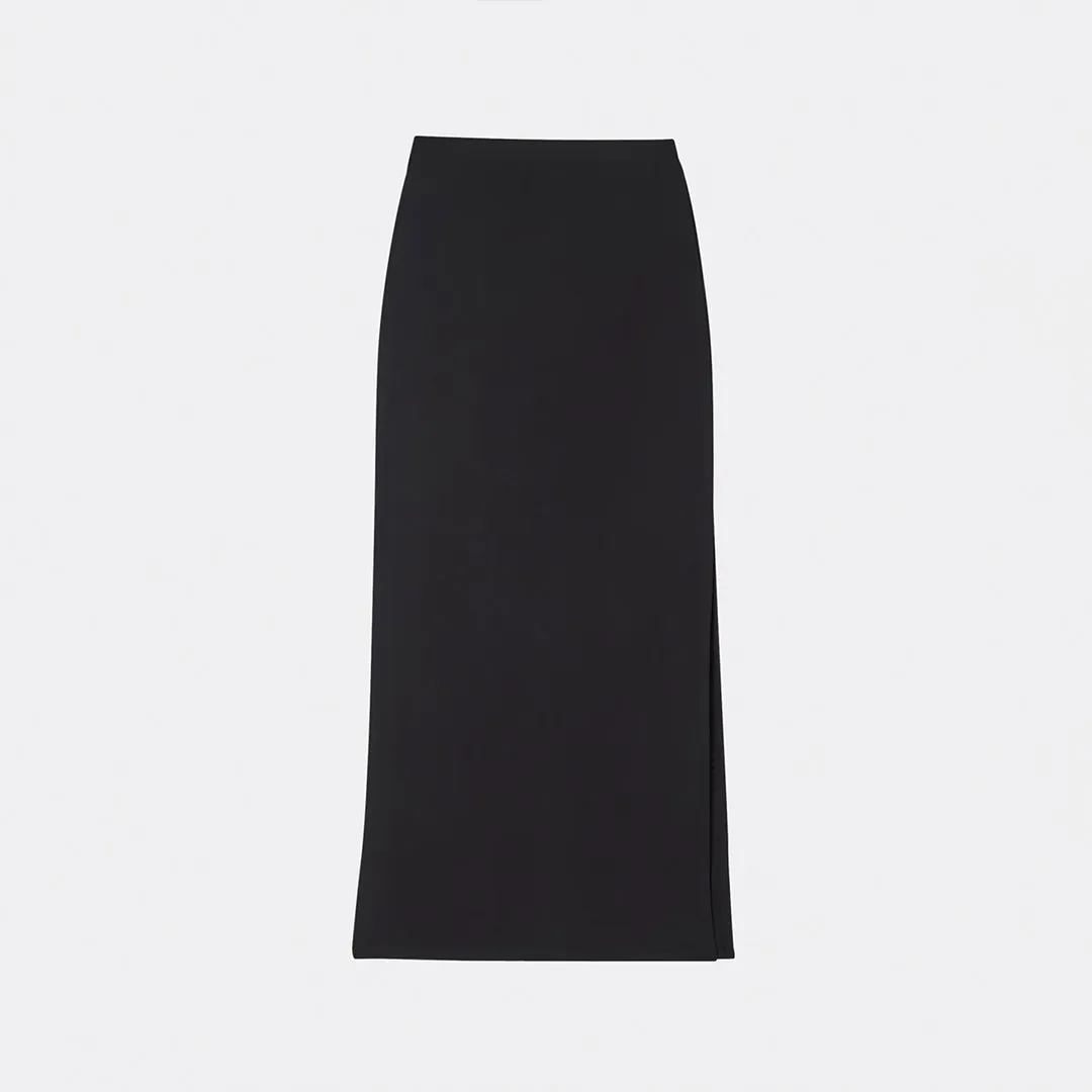 Elastic Waist Long Skirt