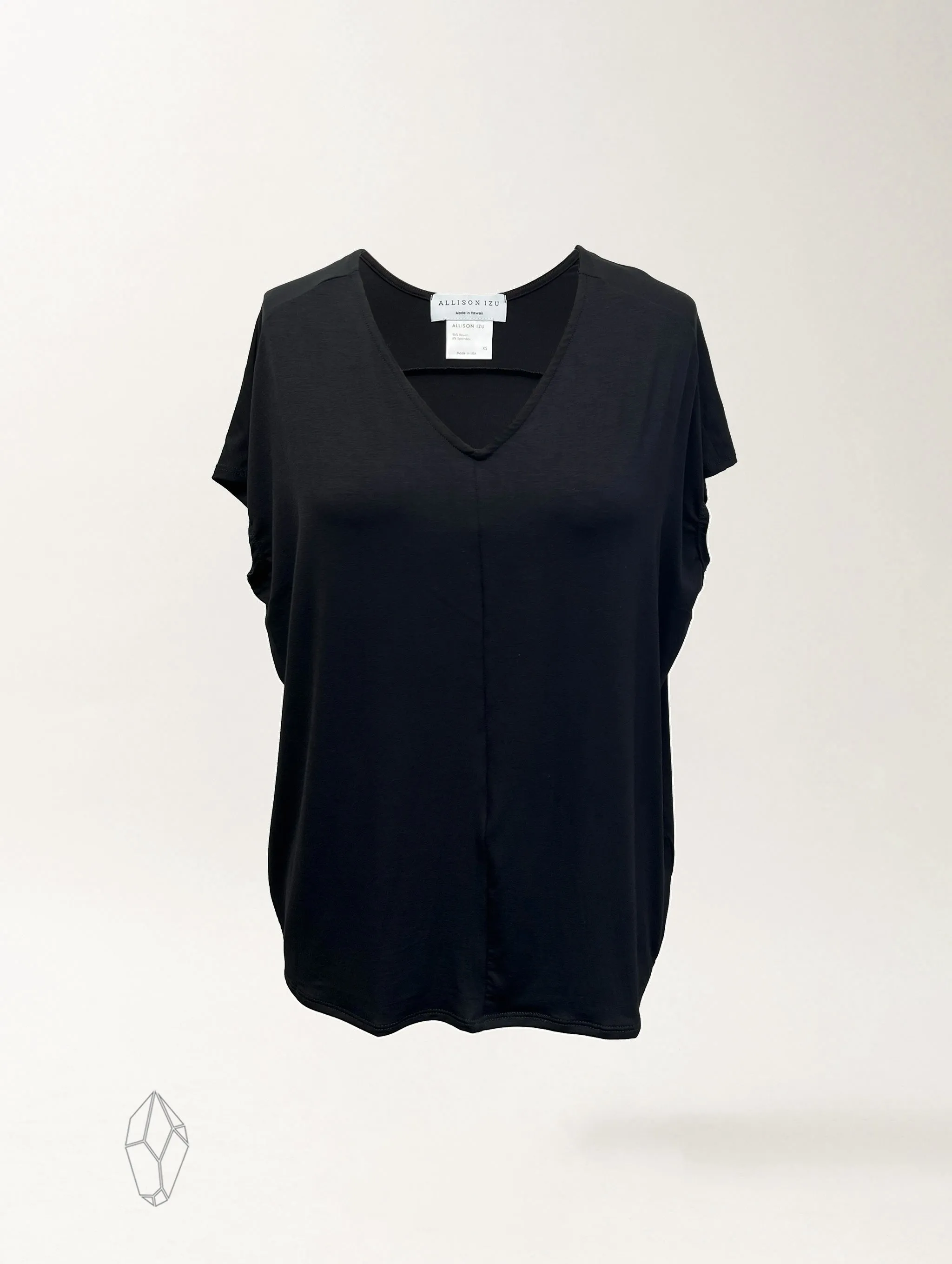 Ella Top - Black Rayon Jersey