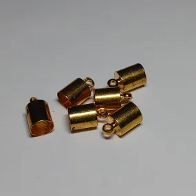 End Cap - Barrel, 6pk Gold 4.5mm