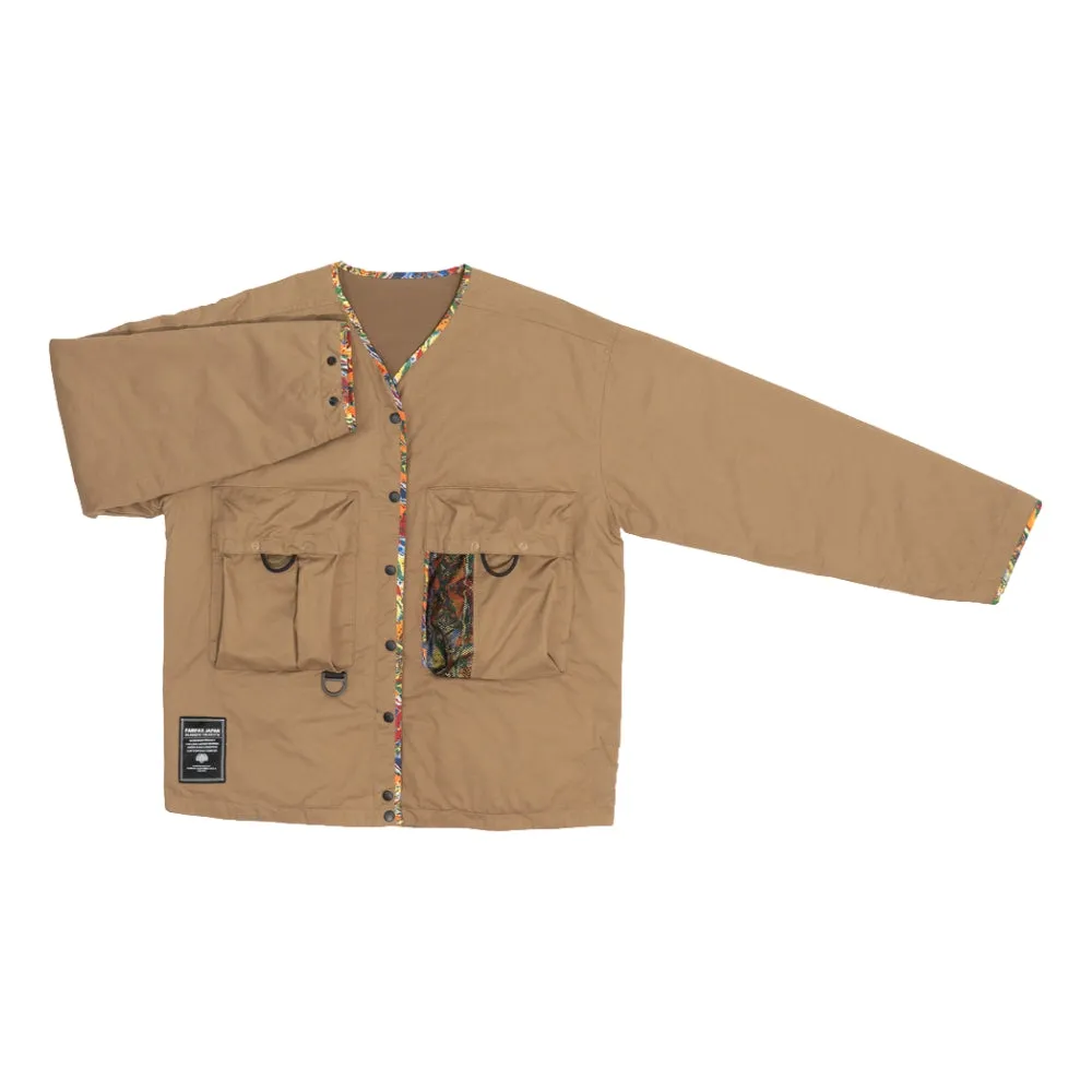 FAIRFAX COOGI PATTERN - REVERSIBALE LINER JACKET-KHAKI/BROWN