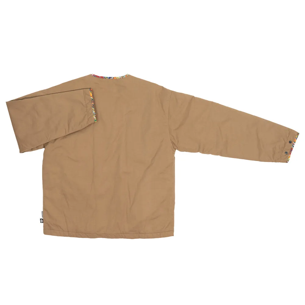 FAIRFAX COOGI PATTERN - REVERSIBALE LINER JACKET-KHAKI/BROWN