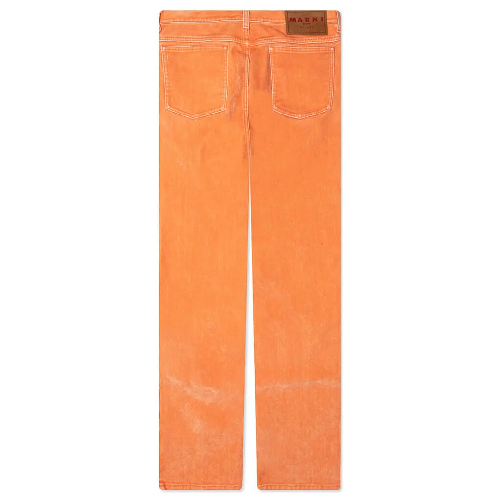 Flared 5 Pocket Trousers - Light Orange