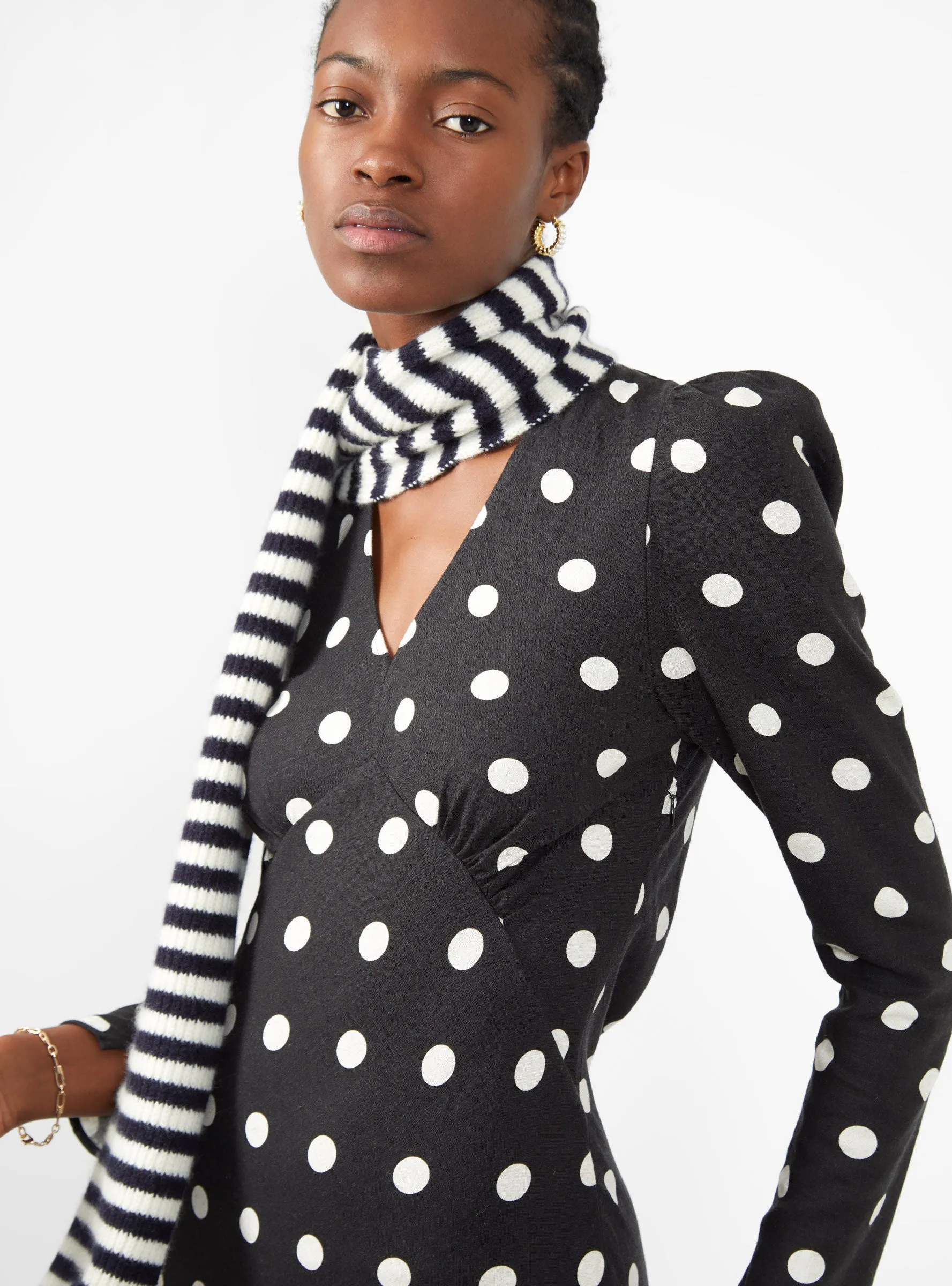 Florence Dress Black & White Polka Dot