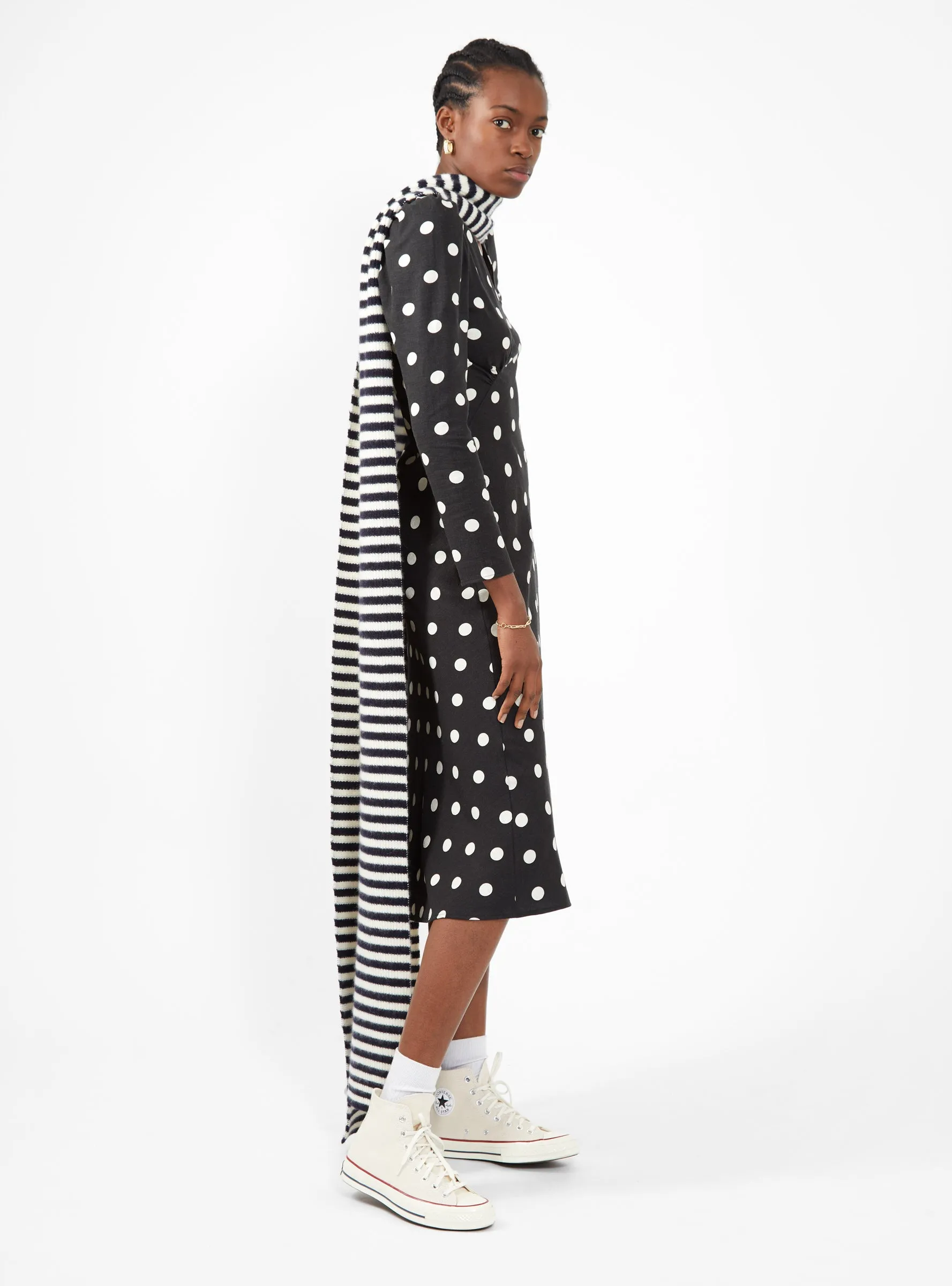 Florence Dress Black & White Polka Dot