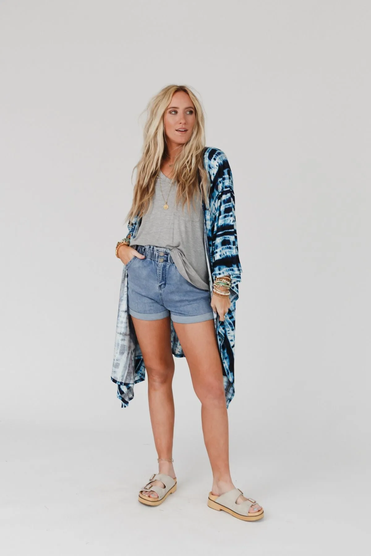 Free And Wild Kimono - Blue