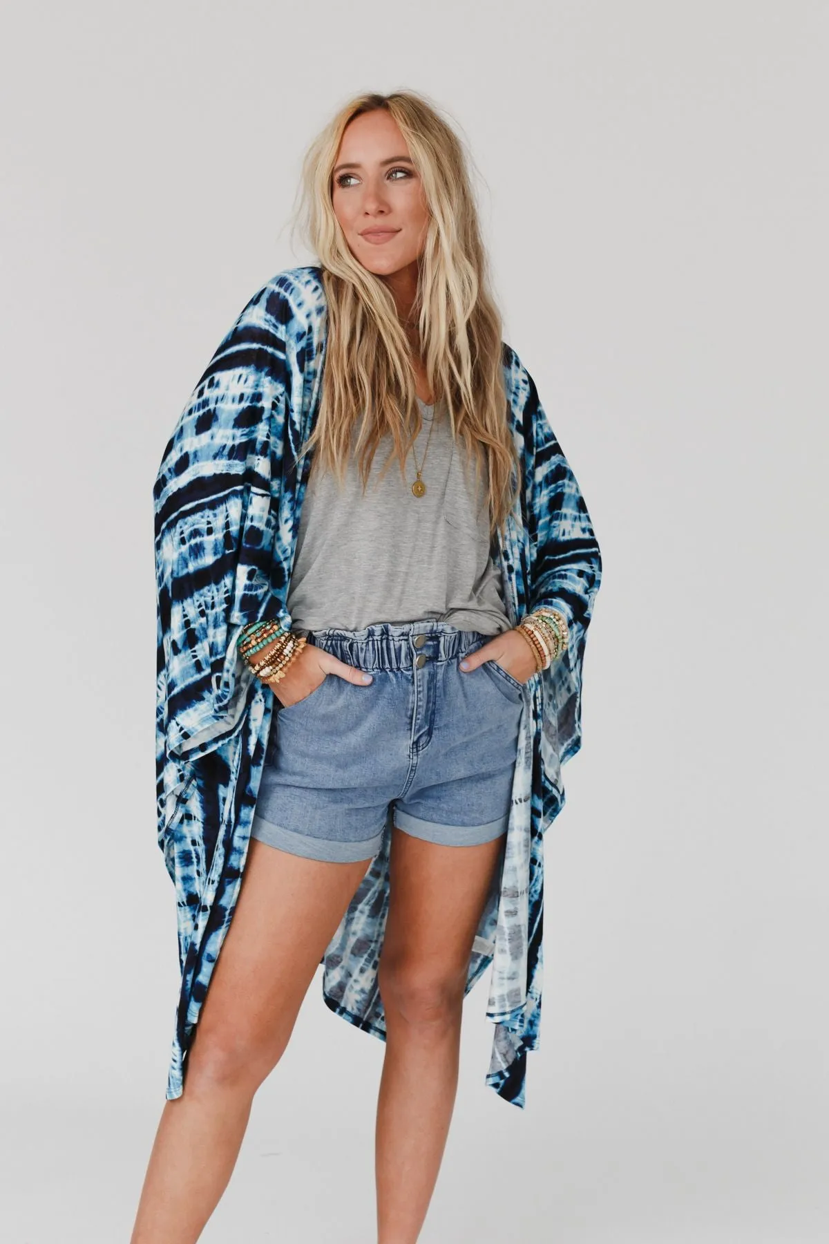 Free And Wild Kimono - Blue