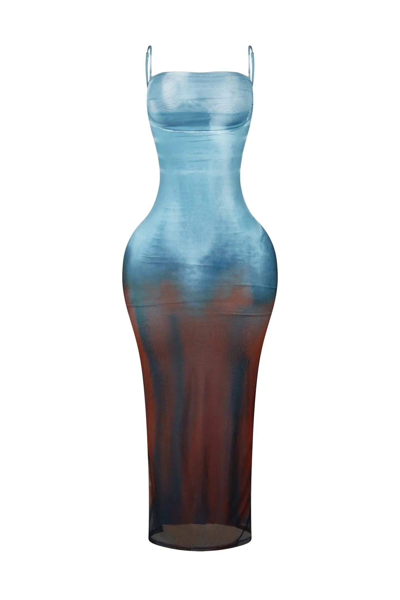 Get To Heaven Mesh Ombre Maxi Dress