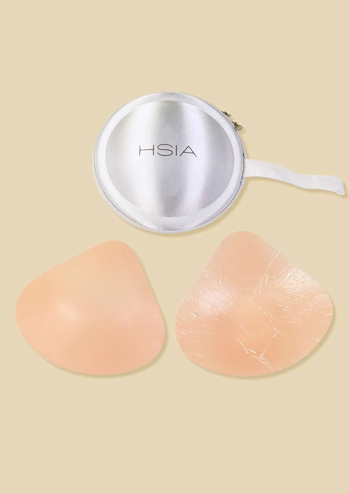 HSIA Reusable Beige Invisible Breast-Lifting Silicone Pasties 2 Pack