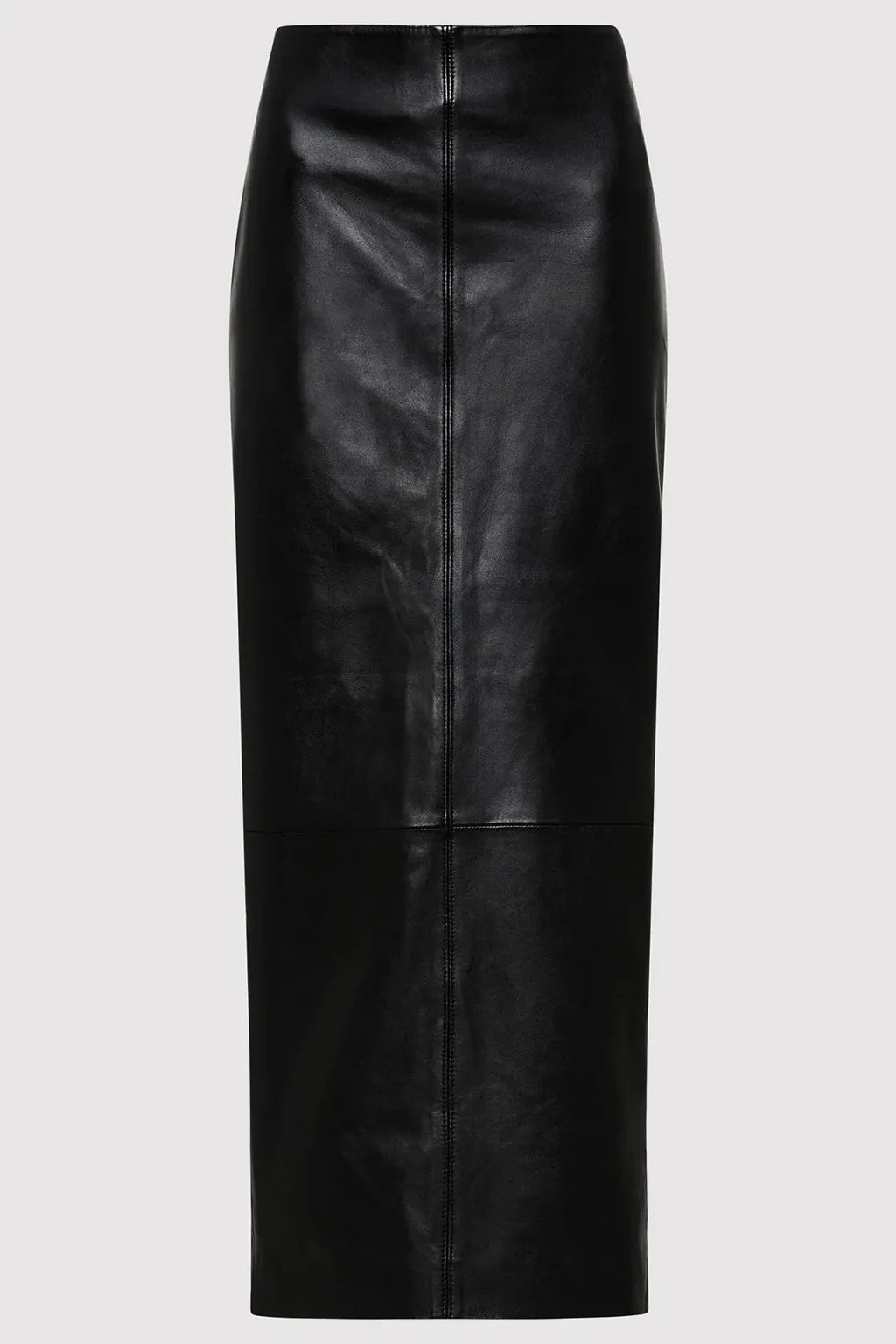 LEATHER COLUMN SKIRT