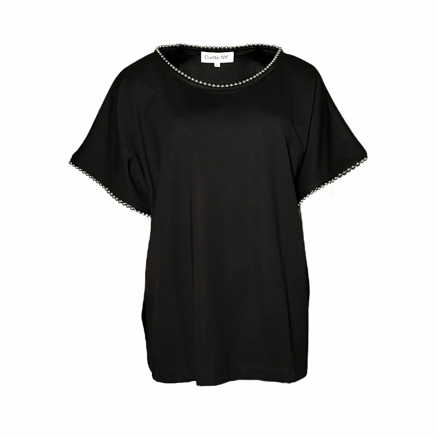 Luxury Mid-Weight Knit Top with Metal Stud Details - The Eldridge