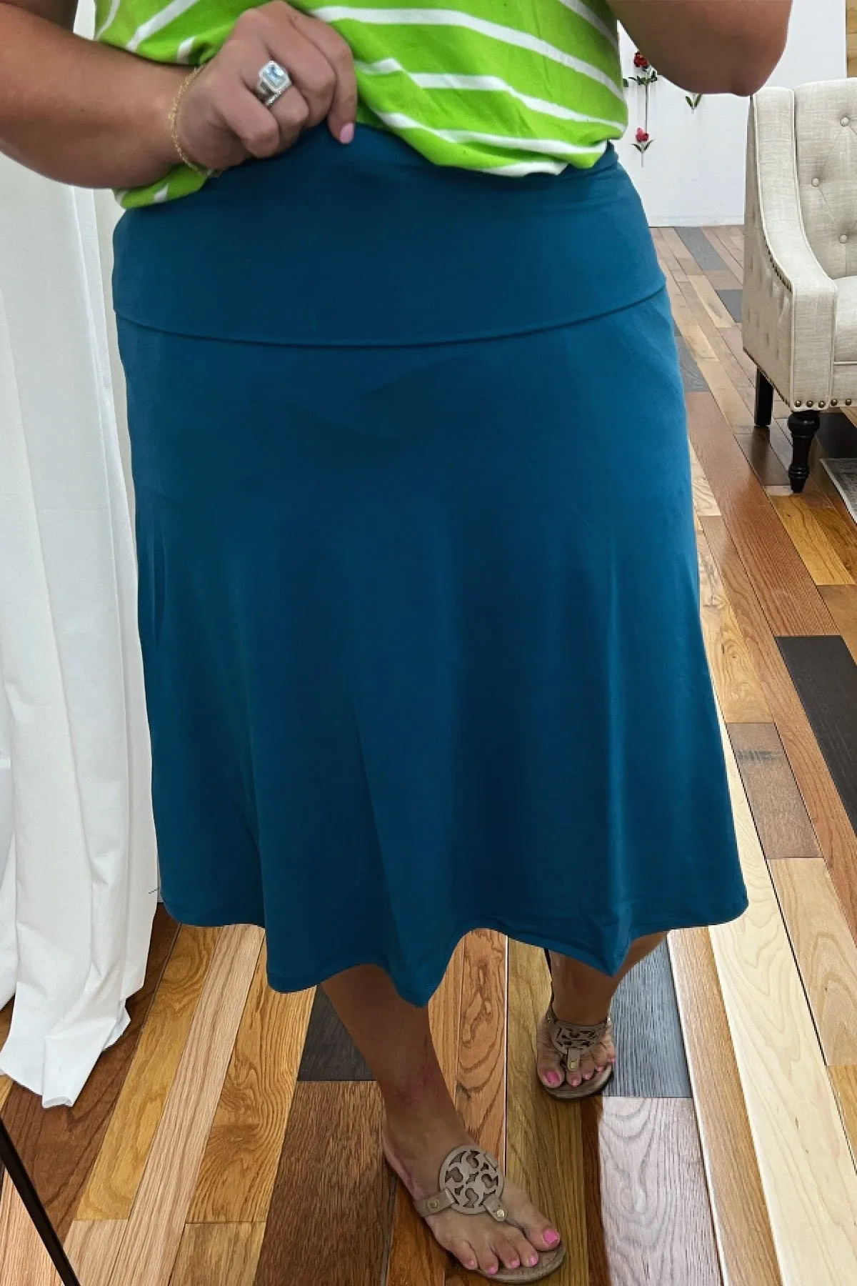 Melia Fold Over Skirt Teal