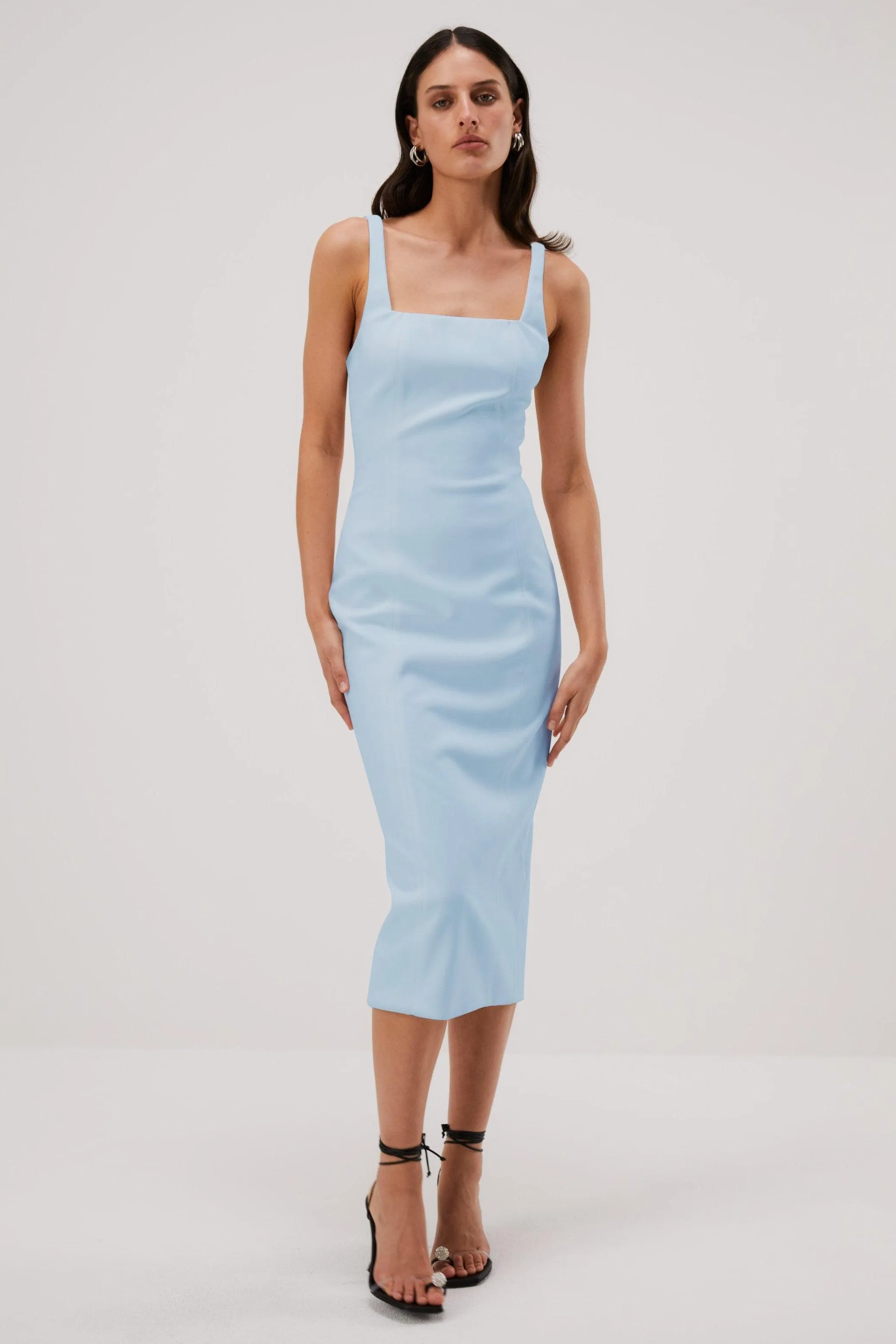 Misha Beck Bonded Midi Dress - Sky Blue