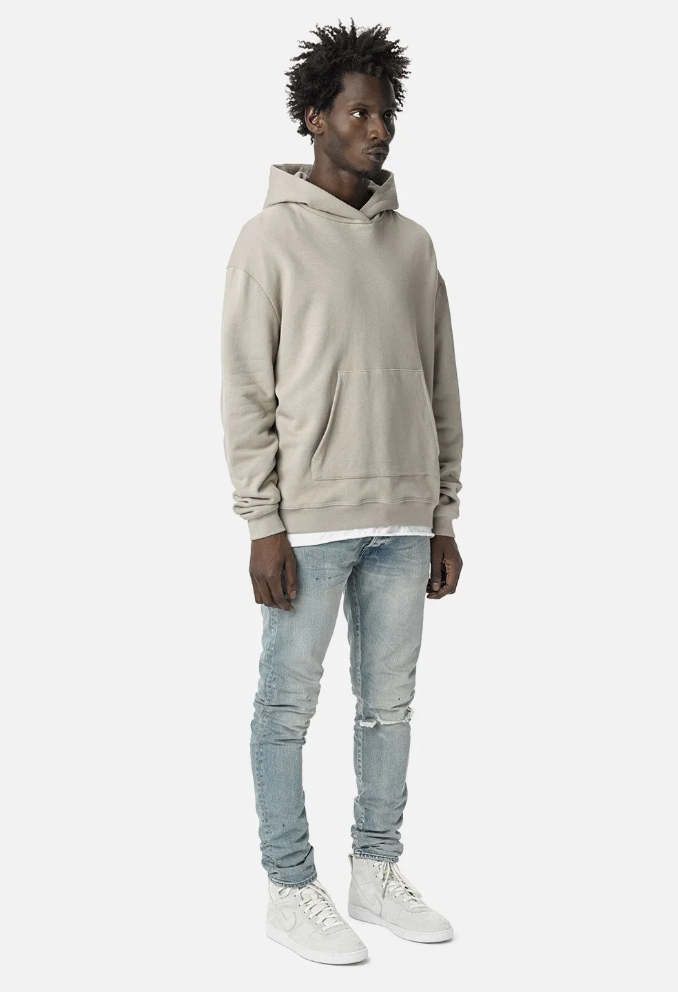 Oversized Cropped Hoodie / Mojave