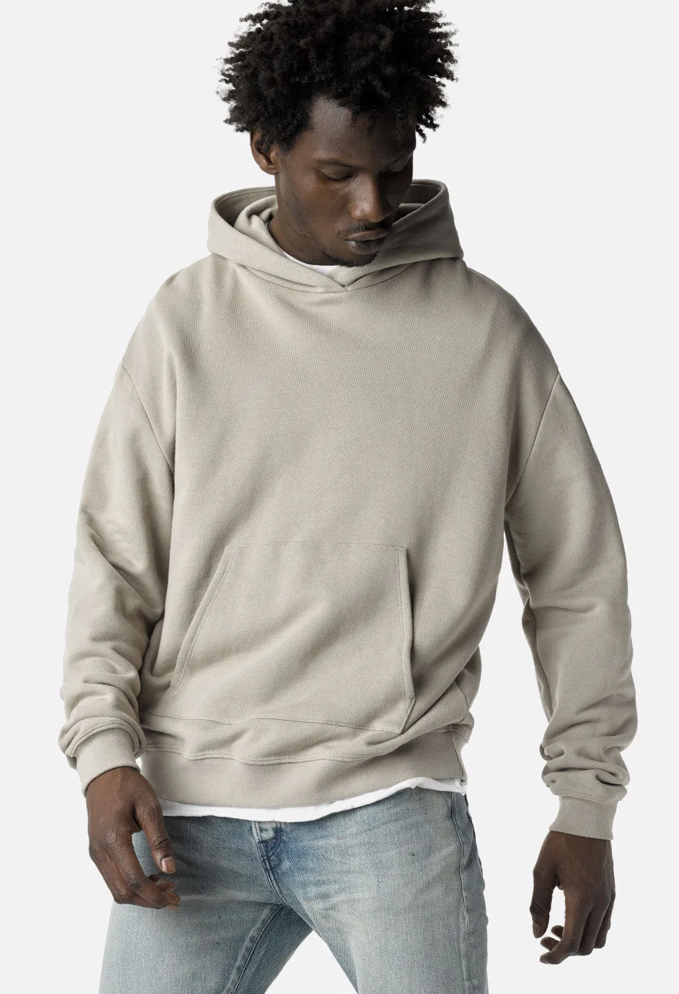 Oversized Cropped Hoodie / Mojave