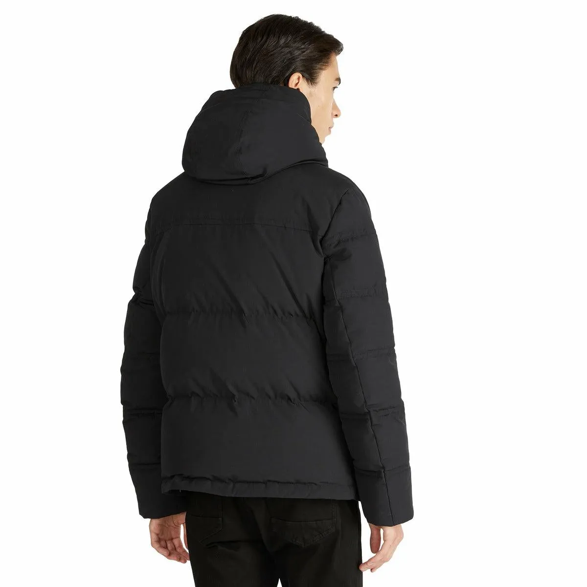 Pajar Mens Holt Puffer Jacket with Sherpa Bib and Detachable Hood - BLACK