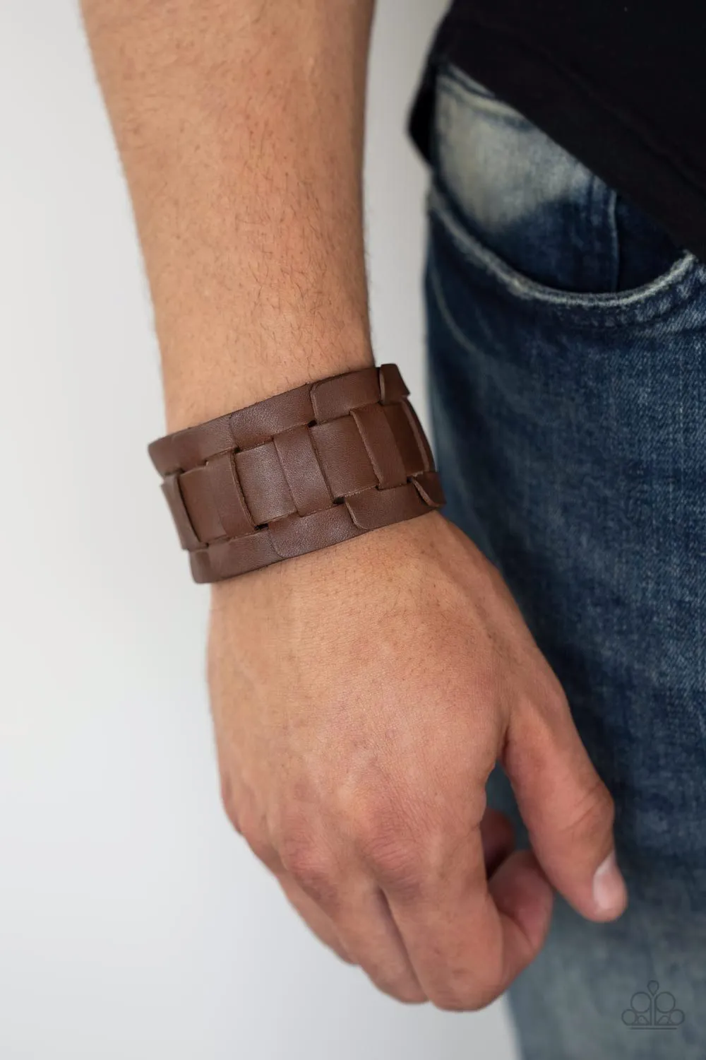 Paparazzi Plainly Plaited - Brown Men's Urban Wrap Bracelet - Fashion Fix Exclusive - January 2023