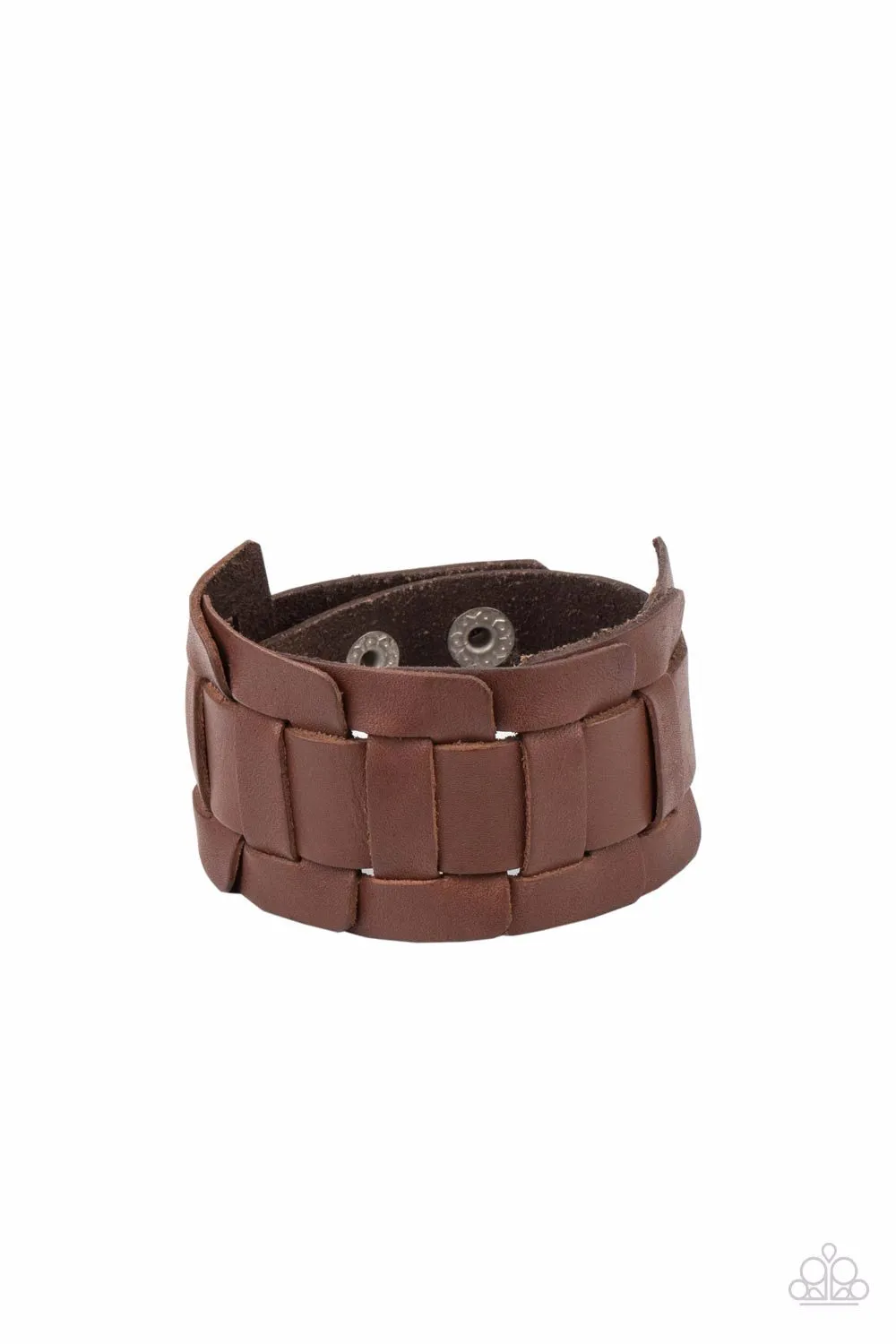 Paparazzi Plainly Plaited - Brown Men's Urban Wrap Bracelet - Fashion Fix Exclusive - January 2023