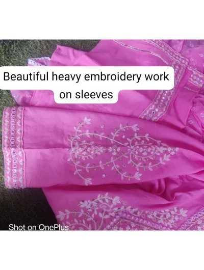 Pink Rayon Kurta, Pant with Dupatta Set of 3