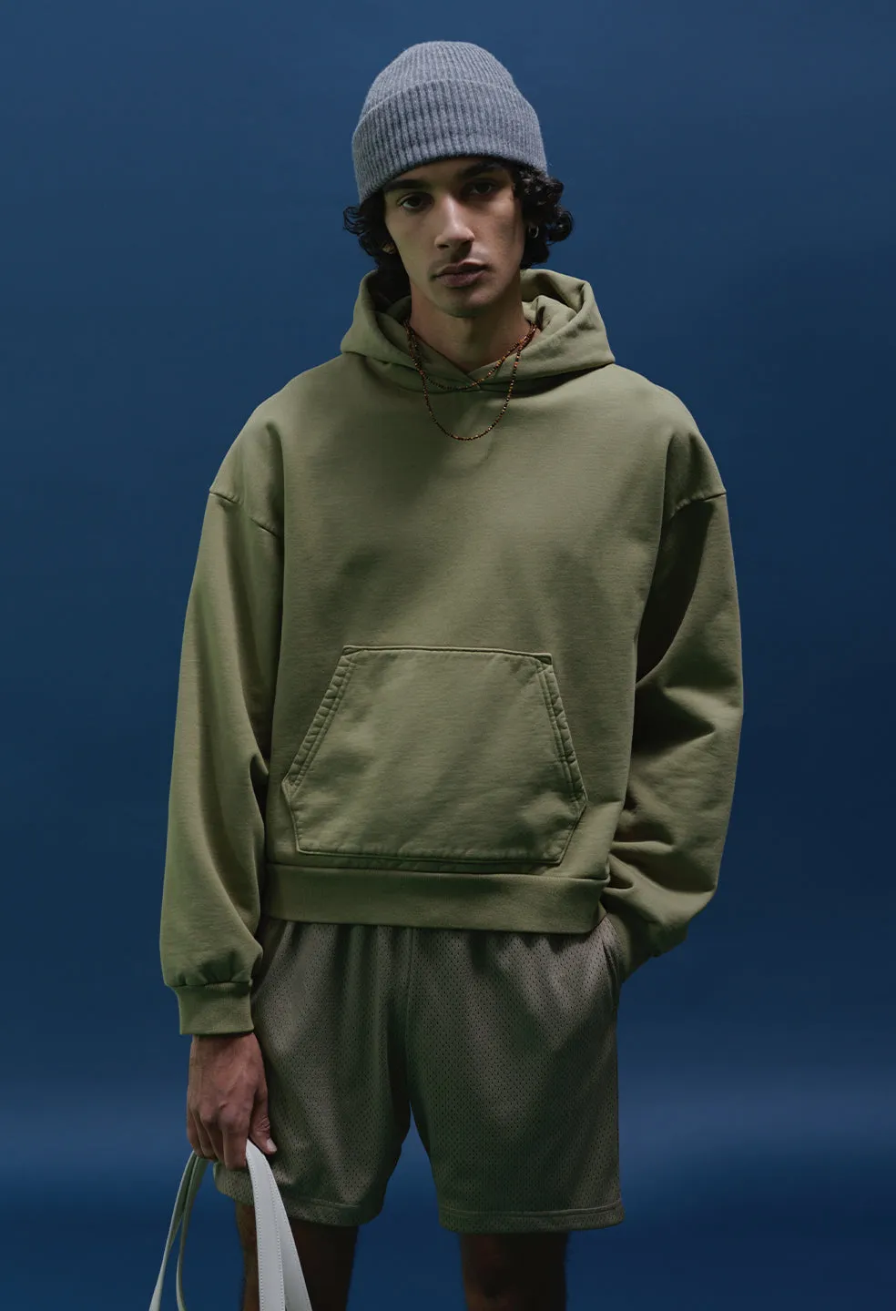 Replica Oversized Cropped Hoodie / Hunter